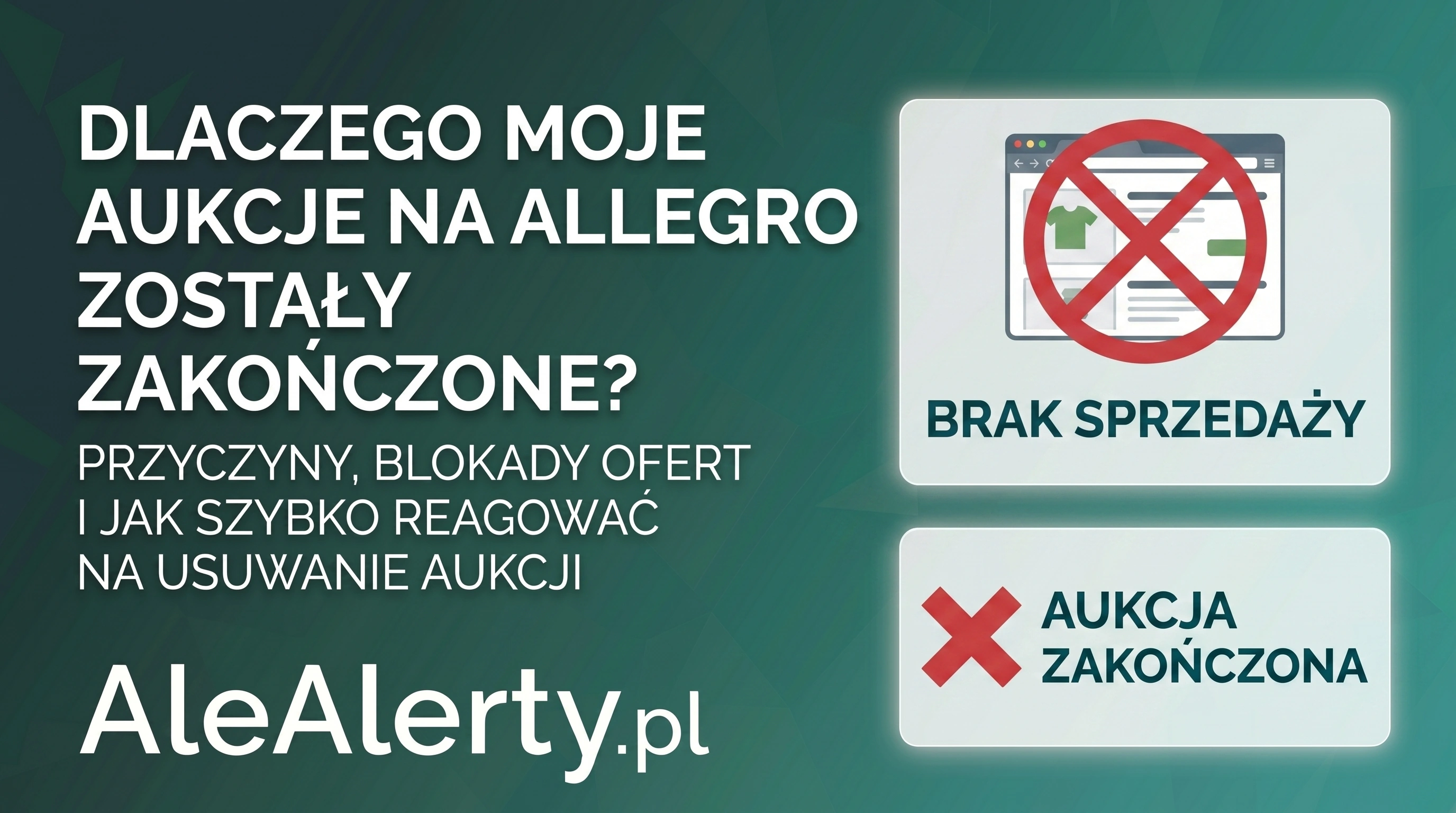 Dlaczego moje aukcje na Allegro zostały zakończone?